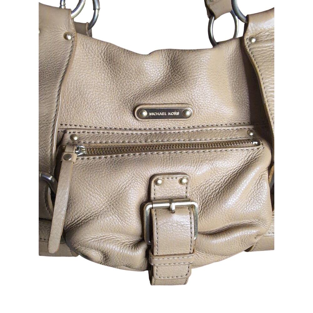 Michael kors Y2K chunky buckle duffle tan leather shoulder bag - Picture 2 of 13